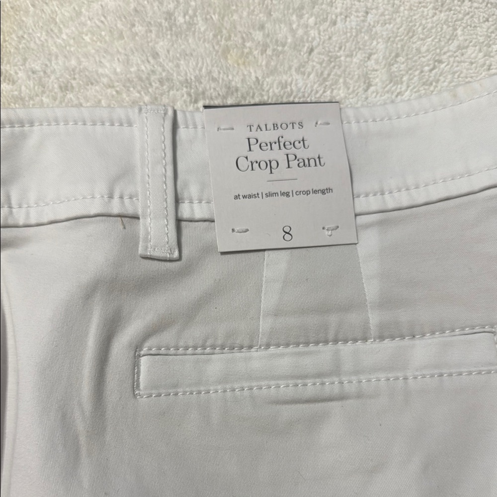 Talbots Classic White Crop Chinos